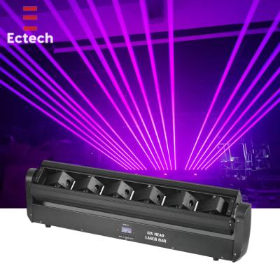 China Wedding Professional Stage Lighting Equipment Manufacturer 6 Heads Laser Bar Moving Laser Disco Light for sale