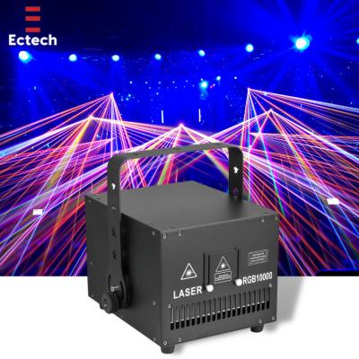 China Full Color Concert Stage Disco Light Factory 10W RGB Animation Proyector Laser RGB Event Stage Lights for sale