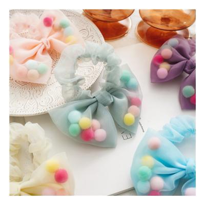 China Hot Selling Cheap Hair Scrunchies Soft Do Not Rip Large Flower Cotton Hair Scrunchie Scarf for sale