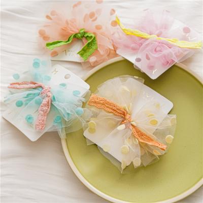 China JIRIS 2021 European and American Style Cotton Hair Bows Korean Dot Hair Bow Clips Barrettes Handmade for Baby Cloth Hairpins Hair Accessories for Kids for sale