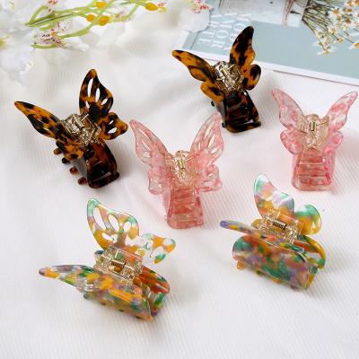 China European and American beautiful style acetate butterfly hair clip Korean hair clip for girls for sale