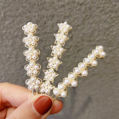 China JIRIS style luxury European and American light fashion bride wedding decorations pearl hairpins hair accessories for sale