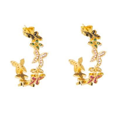 China Other Hot Sales Wholesale Ear Accessories Shape Fashion Chinese Style Flower Jewelry Studs Earring for sale