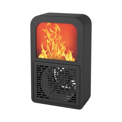 China Hotel 2020 Hot Sale Portable Quiet Office Fireplace Fan Heater With Simulation 3D Free Electric Electric Flame for sale