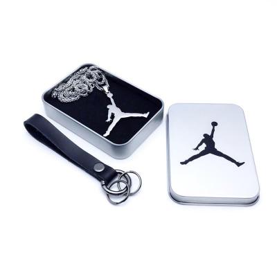 China Promotion Gift NBA Superstar Necklace Key Rings Logo Alloy Material Sport Themed Key Rings Promotion Gift for sale