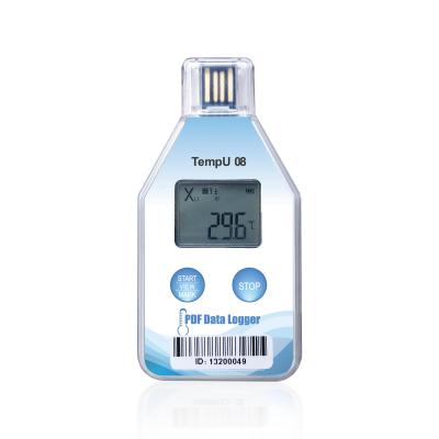 China Disposable Single Use Temperature Monitoring Temperature Data Logger Recorder with Automatic PDF Report Generation for sale