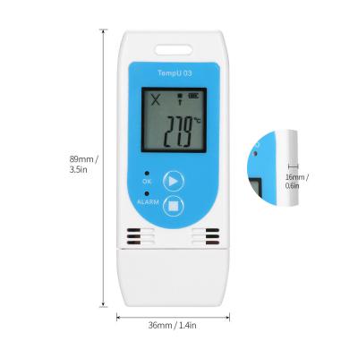 China Portable LCD screen and configuration software cold chain refrigerator temperature humidity data logger for sale