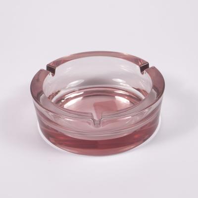 China CLASSIC Customized Glass Round Ash Holder Ashtray Handmade Cigarette For Smoking for sale