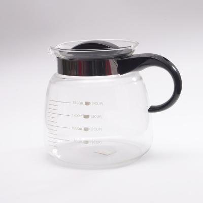 China Hand Made Heat Resistant Glass Kettle Stored Borosilicate Glass Teapot Drinking Water For Restaurant Home Hotel for sale