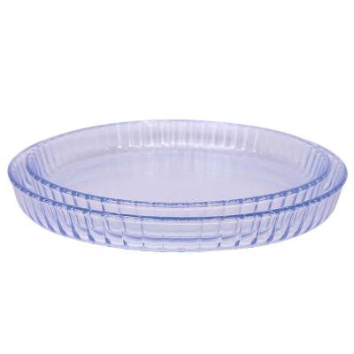 China Amazon Kitchen Appliances Disposable Hot Sale Pizza Bakeware Oven Glass Baking Dish Pans for sale