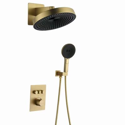 China Without Sliding Bar Shower Hidden Shower Set Multifunction Shower Massage Button Switch Constant Water Temperature Liquid Silicone for sale