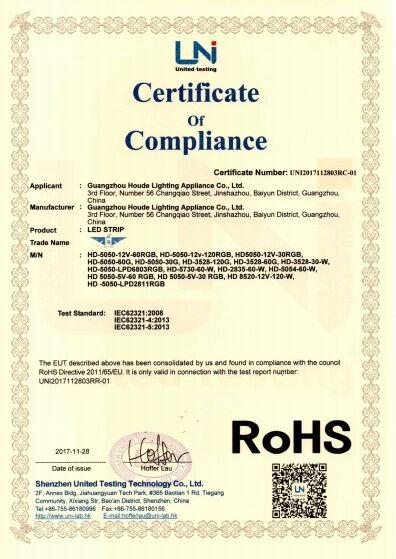 RoHS - Guangzhou Houde Lighting Appliance Co., Ltd.