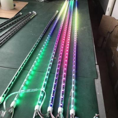 China Projection lights 1.5m 48pixel 96leds RGB hanging vertical tube light DMX led meteor tube lighting RGB for kinetic for sale