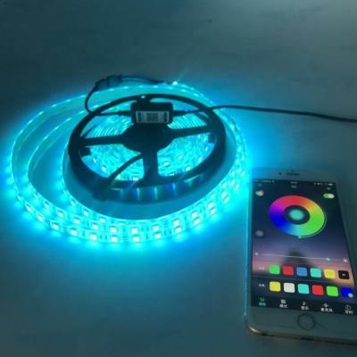 China LED STRIP LIGHT DC5V 5M Led Color Changing Strip Lights USB Power Supply + Smartphone APP Wireless Controller For Home Lighting for sale