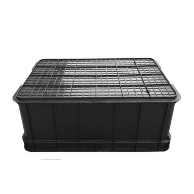 China Recycled materials wholesales corrugated black anti-static containers esd box esd box with dividers for sale