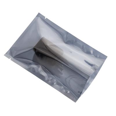 China Aluminum Foil Spout Pocket Zipper Vacuum Open Top Zip Lock / Smell Proof Front Static Shielding Bags With Transparent Packaging Plastic Logo for sale