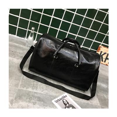 China Fashion women weekend night gym sport logo print design waterproof luxury wholesale custom made leather duffel bag for sale