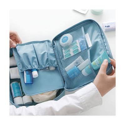 China Large Capacity Makeup Bag Waterproof Dustproof Cosmetic Bag Multifunctional Square Makeup Bag Travel for sale