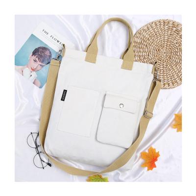 China PUNCH Hot Sale Tote Female Environmental Reusable Shopping Cloth Shoulder Bag Eco Canvas Simple Soft Bag Handbag Solid Casual Bag for sale