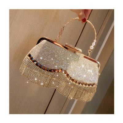 China Durable Hot Sale Evening Rhinestone Lady Handbags With Tassels Women Fashion Handbags for sale