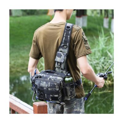 China Water Proof Large Capacity Polyester Outdoor Waterproof Fishing Tackle Bag Waist Multifunctional Fishing Bag for sale