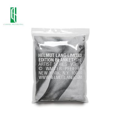 China Low MOQ BIODEGRADABLE Customized Biodegradable Plastic T-Shirt Packaging Bags With Zipper for sale