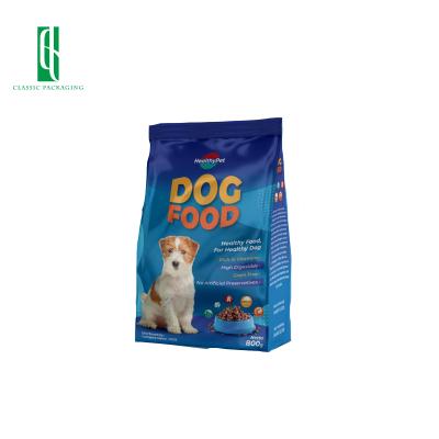 China Recyclable Wholesale Reusable Aluminum Foil Zipper Plain Plastic Packaging Pet Food Bag for sale