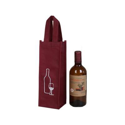 China Factory price eco-friendly wholesale cheap high quality custom made logo printing laminated non woven bottle wine packing packing bag for sale