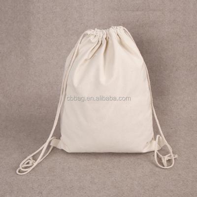 China Recyclable Promotional Custom Logo Cotton Canvas Fabric Small Shoe Drawstring Bags for sale