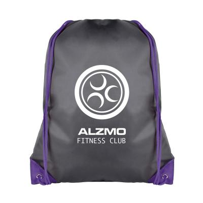 China Recyclable High Quality Customized Logo Printing Waterproof Polyester Drawstring Bag for sale