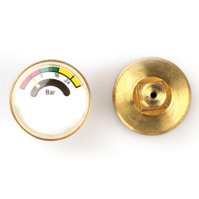 China Direct Selling 25mm Widely Used Brass/Steel/Plastic Drone Tube Brass Pressure Gauge For Water Fire Extinguisher for sale