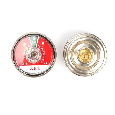 China Factory supply wholesale 1.4mpa brass/steel/plastic fire extinguisher valve gauge for water fire extinguisher for sale