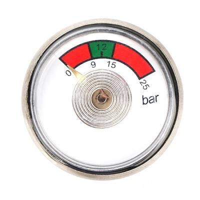 China Hot sale brass/steel/plastic at low prices easy to identify 37mm m8 fire pressure gauge meter for power fire extinguisher for sale