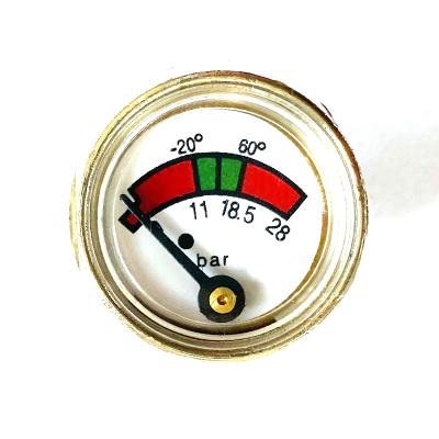 China Factory direct sales brass/plastic diaphragm fire extinguisher pressure gauge exporter for fire extinguisher spare parts for sale