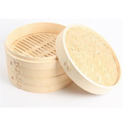 China 2 Layers 4/5/6/7/8/9/10/11/12/16inch Mini Dim Eco-Friendly Eco-Friendly Hot Sale Bamboo Steamer Basket Viable 2 Layers for sale