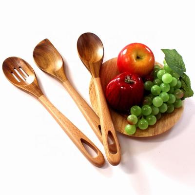 China Sustainable Premium Wooden Utensils Spoons and Spatulas Kitchen Utensils Set for sale