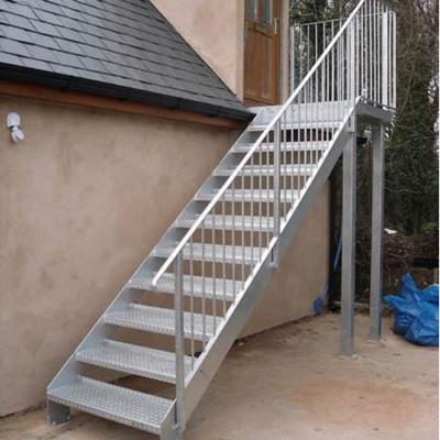 China Cheap Outdoor Metal Straight Staircase For Sale Cheaper Home Use Stairs for sale