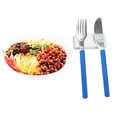 China Sustainable Reusable Blue Knife Fork Set 2PCS Kitchen Household Dinnerware Europe And America Style Dinnerware Set for sale