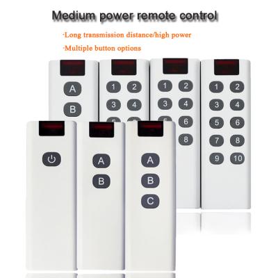 China Industrial equipment long distance remote control transmitter high power EV1527 rf learning code remote control for electric lights for sale