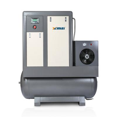 China JFAMTD15A-20A all-in-one lubricated xinlei screw air compressor with tank and dryer for sale