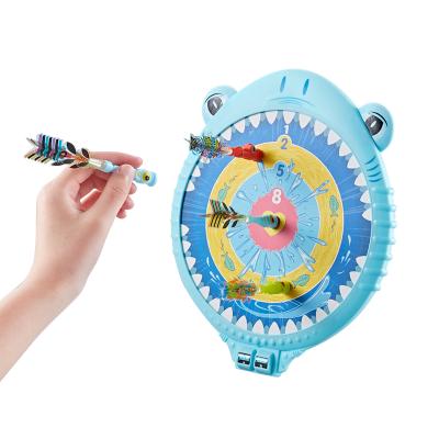 China Xiaoboxing plastic wholesale manufacturer blue kids shooting target game with 3pcs dartsindoor sport toy set magnetic dartboard for sale