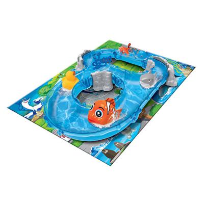 China Toy Xiaoboxing New Product Children Educational Summer Swimming Small Plastic Toy Fish Ocean Track Water Games Park for sale