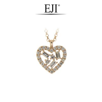 China New Arrival 18K Rose Gold CLASSIC Heart Pendant Necklace Dangle Charm Wholesale Diamond Pendant With Belcher Chain for sale