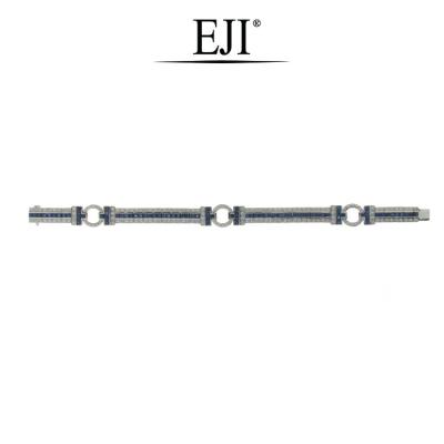 China FASHIONABLE Hot Sales Customized Simple Fashion 18K White Gold Emerald Diamond Bracelet for sale