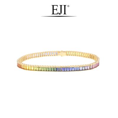 China 2021 New Trendy Rainbow Sapphire Bracelet For Girls Gold Glitter 18k Fashion for sale