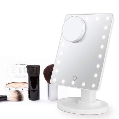 China Other Top Selling 10x Magnifying Single Side Makeup Cosmetic Led Desktop Mirror for sale