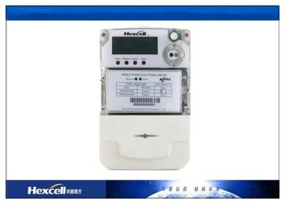 China PC Material Single Phase Two Wire Static Energy Meter LCD transparent for sale