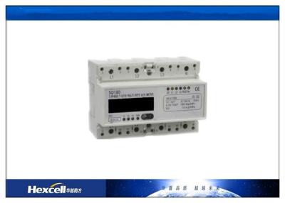 China LCD Display Multi-Rate Watt-Hour Meter DIN Rail Three Phase Electronic for sale