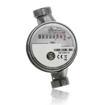 China HEXCELL Single Jet Cold / Hot Water Meter , Dry Water Meter Class B for sale