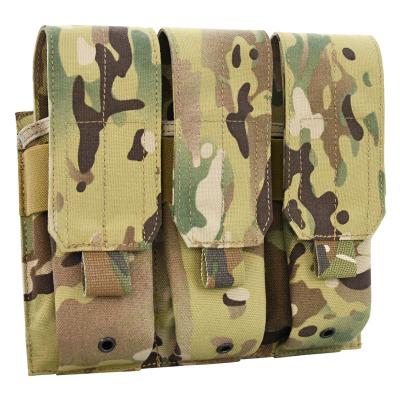 China Carry Plates Front And Rear 5.56 GAG 1000D Pocket Vest Pouch Molle Nylon Tactical Triple Magazine Pouch For Plate Carrier Vest for sale